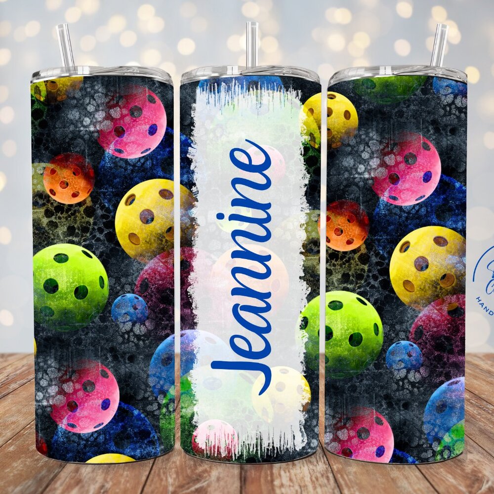Personalized Pickleball Tumbler, Custom Pickleball Tumbler, Pickleball tumbler